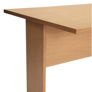 Íróasztal tölgyfa dekoros asztallappal 70x140 cm Forma – Hübsch