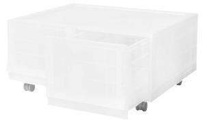 Wave twin Mist moduláris tárolódoboz kerekekkel 54,6 x 43,4 x 22 cm, széles - 2 fiók - kerekek