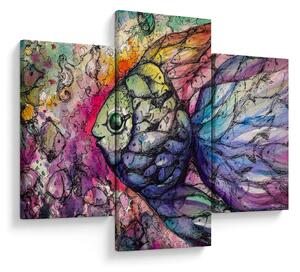 Kép - színes hal (90x60 cm)
