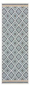 Sárga-kék kültéri-beltéri szőnyeg 80x230 cm Zia Trellis – Flair Rugs