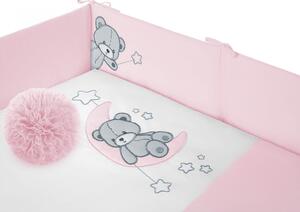 5-részes ágyneműhuzat Belisima Teddy Bear 90/120 rózsaszín