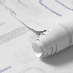 Tapéta Könnyed geometrikus mintázat ívekkel és csíkokkal, Absztrakt tapétá, a01256v1 : Uwalls.hu