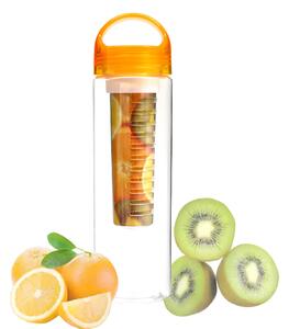Gyümölcstartós kulacs, limonádé készítő palack(Narancssárga)
