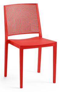Piros műanyag kerti szék Grid – Rojaplast