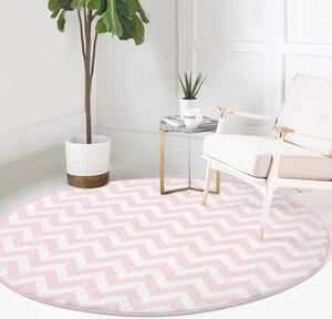 Világos rózsaszín mosható-robotporszívóval tisztítható kerek szőnyeg ø 80 cm Comfort – Mila Home