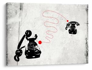Kép - Telefon rajza Banksy stílusában (70x50 cm)