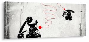 Kép - Telefon rajza Banksy stílusában (120x50 cm)