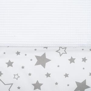 Gyerek pamut takaró New Baby Vafle fehér csillagok 80x102 cm