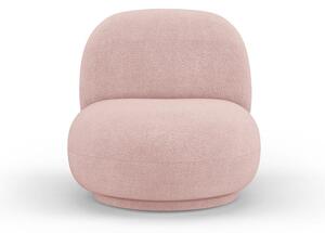 Világos rózsaszín buklé fotel Chuck – Micadoni Home