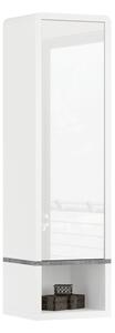Mazzoni FOLK SWP-36 függő szekrény polccal Fehér Fényes/Matt + Millenium Beton - MODERN NAPPALIBA/SZOBÁBA