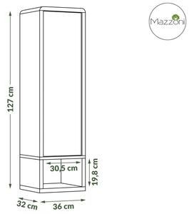 Mazzoni FOLK SWP-36 függő szekrény polccal Antracitszürke (Sötétszürke)/Artisan Tölgy - MODERN NAPPALIBA/SZOBÁBA