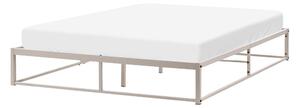 Fejtámla nélküli ágy Fém VIRY 140 x 200 cm Világosbézs