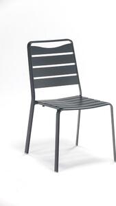 Antracitszürke fém kerti szék szett 4 db-os Spring – Ezeis