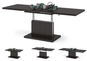 Mazzoni ASTON Wenge - MODERN DOHÁNYZÓASZTAL NYITHATÓ/MAGASÍTHATÓ ÉTKEZŐASZTAL ÉS DOHÁNYZÓASZTAL EGYBEN