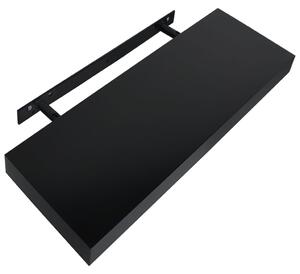 VidaXL 2 darab fekete lebegő fali polc 40 x 20 x 3,8 cm