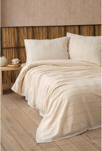 Krémszínű pamut ágytakaró és párnahuzat szett 170x210 cm Sedef – Mijolnir