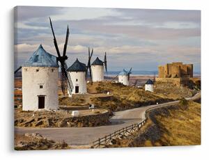 Kép - Consuegra szélmalmai, Spanyolország (70x50 cm)