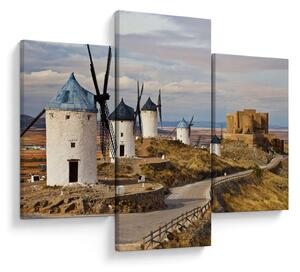 Kép - Consuegra szélmalmai, Spanyolország (90x60 cm)
