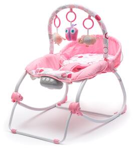Multifunkcionális baba hinta pihenőszék Baby Mix rózsaszín-fehér