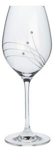 Borosüveg poharakkal - Swarovski dísszel - 360 ml - 5 db-os szett