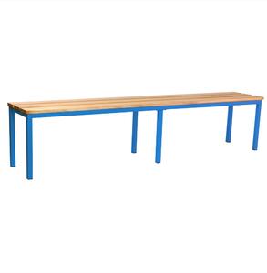 Öltöző pad 200 x 35 x 45 cm, kék - RAL 5012