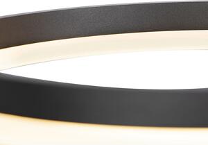 Design gyűrűs függőlámpa fekete 40 cm LED-del és fényerőszabályzóval - Anello