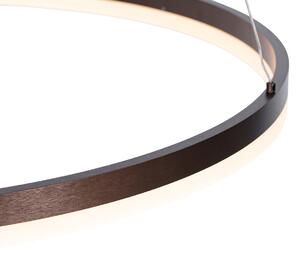 Design függőlámpa bronz 80 cm LED-del 3 fokozatban szabályozható - Anello
