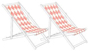 Kétdarabos csere nyugágyhuzat szett ANZIO/AVELLINO 113 x 44 cm Világospiros