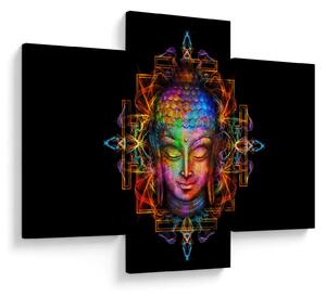 Kép - Buddha mellszobra neon színekben (90x60 cm)