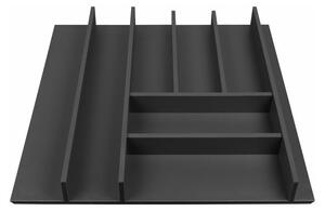 Fekete evőeszköztartó fiókba 48 x 47 cm Wood Line – Elletipi