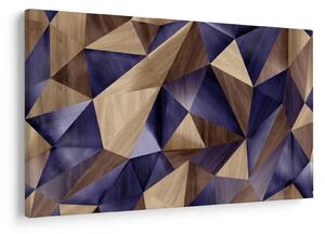 Kép - 3D fa háromszögek (90x60 cm)