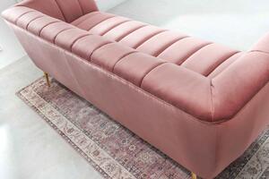 Design ülőgarnitúra Nikolai 225 cm rózsaszín bársony