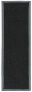 Asiatic szizál szőnyeg sisal black grey - 68 x 240 cm