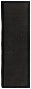 Asiatic szizál szőnyeg sisal black black - 68 x 240 cm