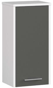 Fürdőszobai felső fali szekrény P60_30 - fehér/grafitszürke