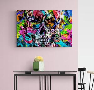 Kép színes művészeti koponya