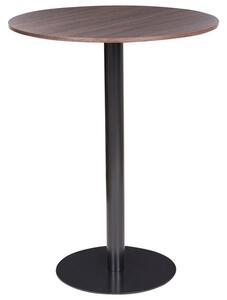 Bárasztal MORELLA Fekete/sötétbarna 80 cm 80 cm
