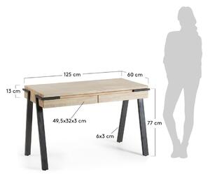 Disset íróasztal akácfa asztallappal - Kave Home