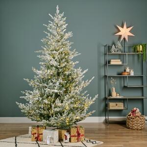Mű karácsonyfa Norway 210 cm – beépített LED, élethű - 201 - 230 cm - Havas fák