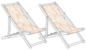 Kétdarabos csere nyugágyhuzat szett ANZIO/AVELLINO 113 x 44 cm Bézs