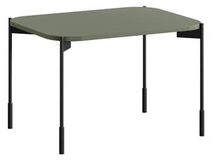 Sonatia dohányzóasztal 60 cm téglalap alakú fém lábakkal - olíva