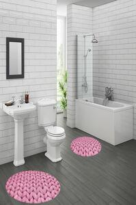 Rózsaszín fürdőszobai kilépő szett 2 db-os ø 60 cm – Mila Home