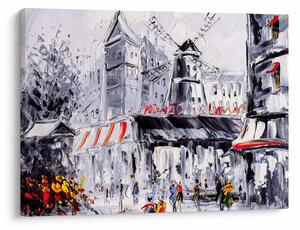 Kép - utca Párizsban, olajfestmény (70x50 cm)