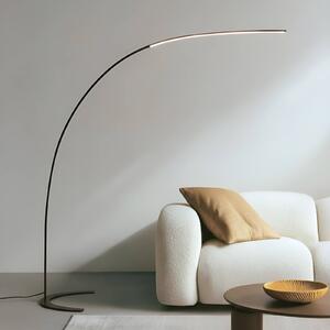 Lindby LED állólámpa Danua, fekete, fém, magasság 200 cm, dimmelhető, Fekete, Dolgozószoba / Iroda, fém, Modern