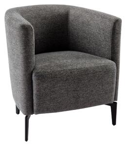 Design fotel, szürke/fekete, KAPY