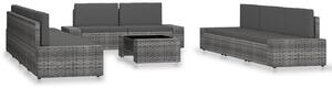 10 részes szürke polyrattan kerti ülőgarnitúra