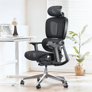 Prémium ergonomikus irodai szék, forgószék, fekete (T03) hálós