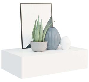 2 db fehér falra szerelhető fiókos polc 40 x 23,5 x 10 cm