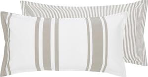 Bézs-fehér pamut díszpárnahuzat, 40 x 80 cm - Westwing Collection