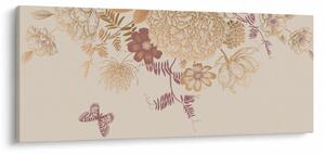 Kép - szüret virágok és pillangók (120x50 cm)